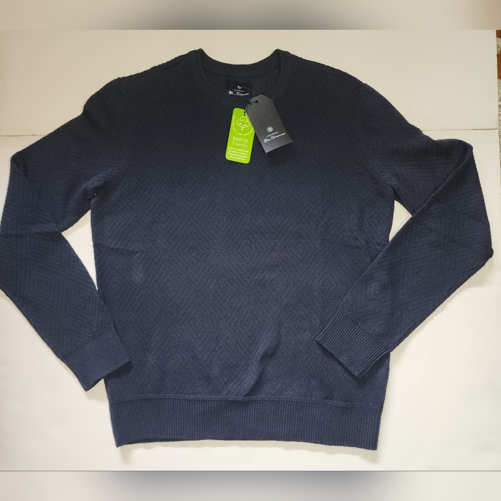 NWT Ben Sherman Mens Medium Sweater Navy Blue